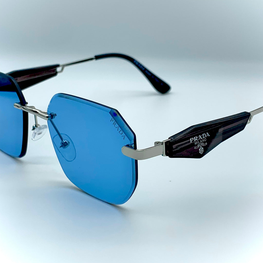 Solaires: Prada Blue Frame