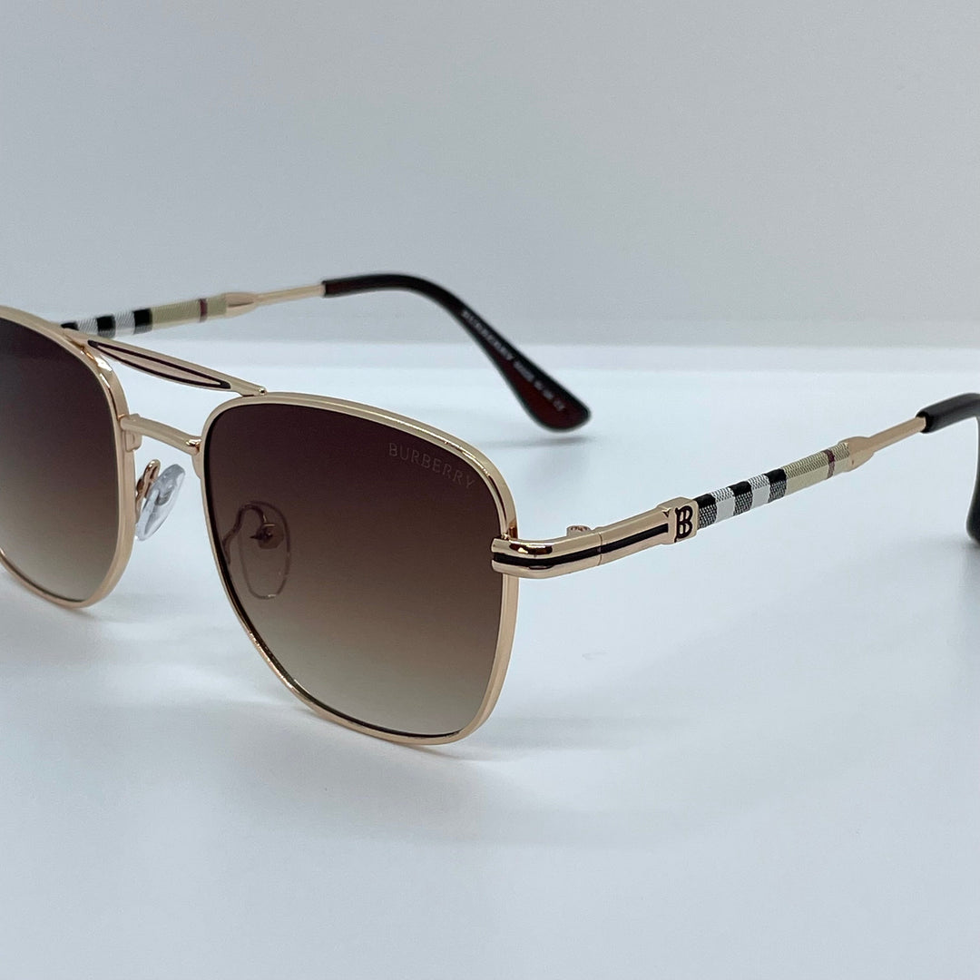 Solaires: Burberry Square Metal Gold