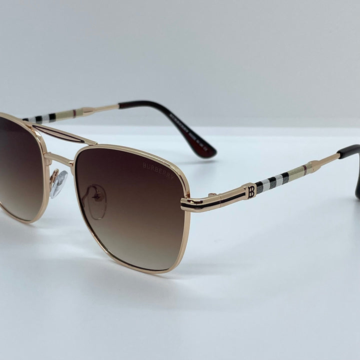 Solaires: Burberry Square Metal Gold