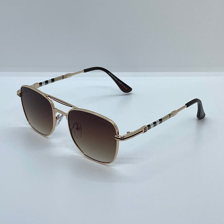Solaires: Burberry Square Metal Gold