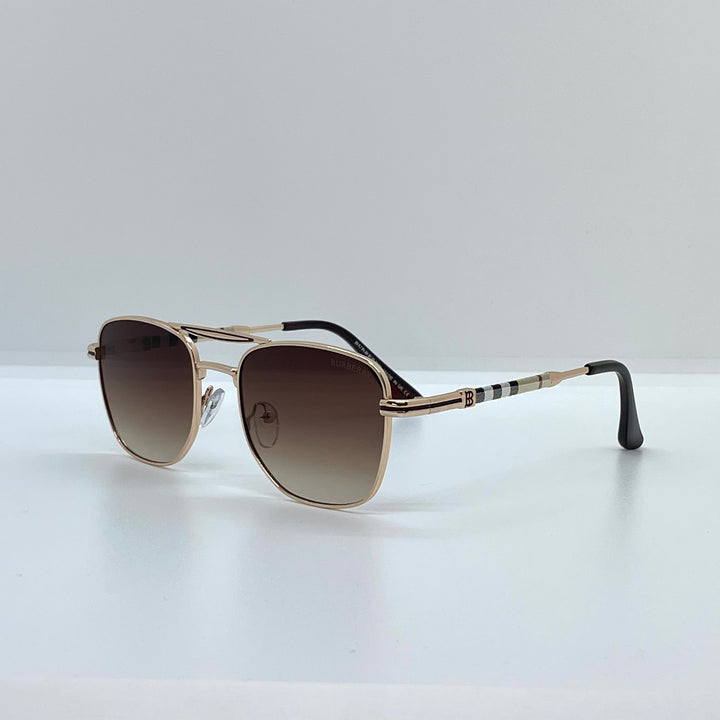 Solaires: Burberry Square Metal Gold