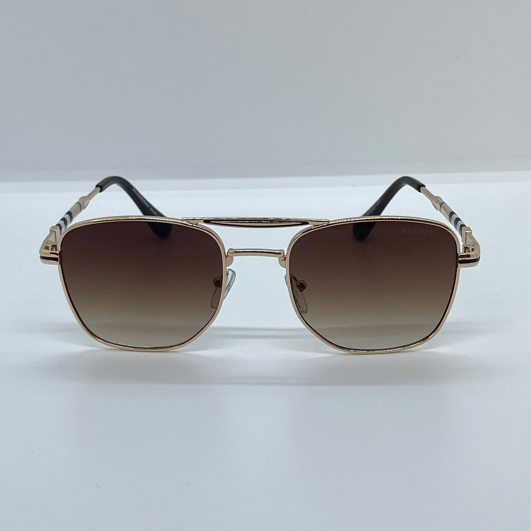 Solaires: Burberry Square Metal Gold